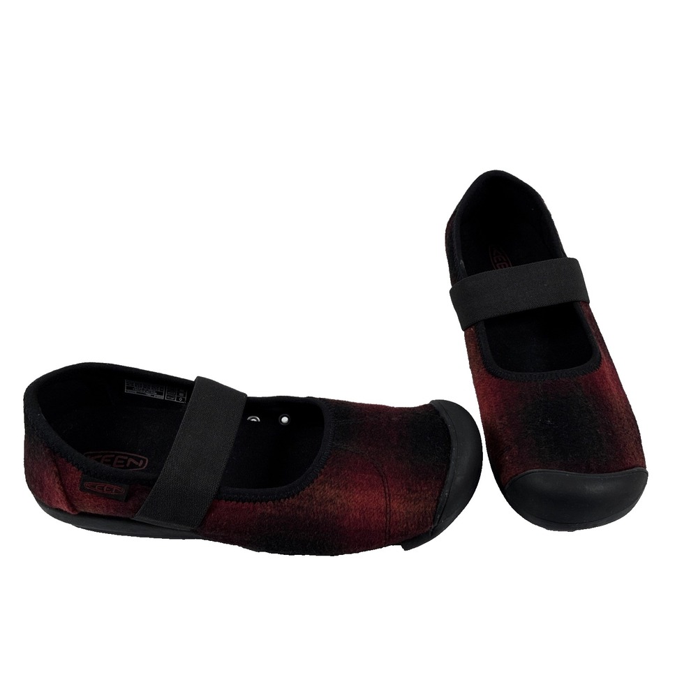 KEEN Sienna Mary Jane Plaid Comfort Slip On Shoes Womens Size 8.5 Flannel